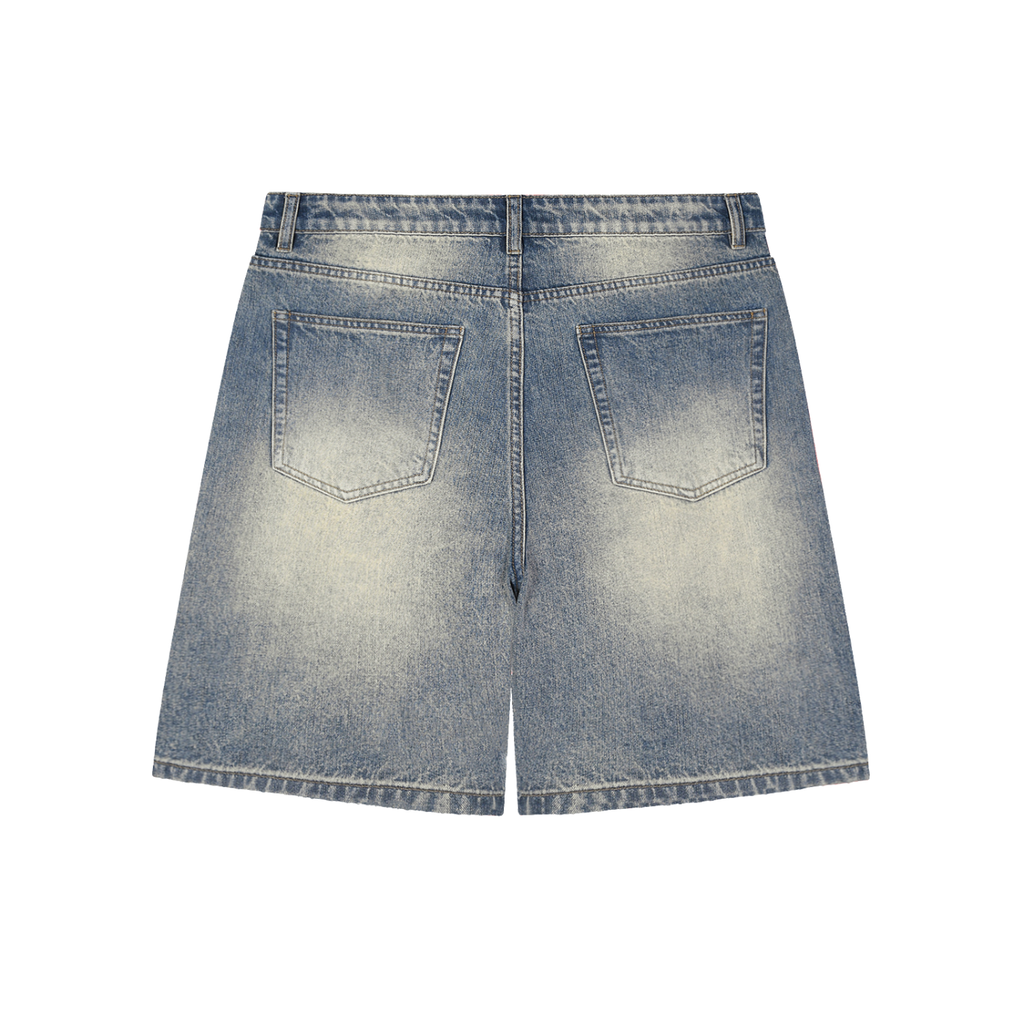 Distressed Denim Shorts