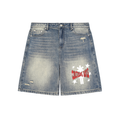 Distressed Denim Shorts